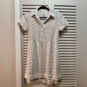 Mountain Khakis Wildflower Dress, Size XS, Floral Print White Dress